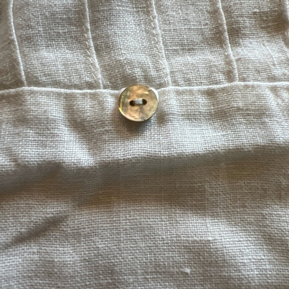 The White House White Pre Shrunk 100% Linen Sleeveless Side Slit Tunic Dress - S - Picture 5 of 8